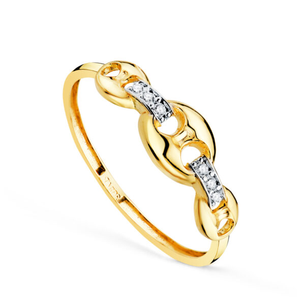 Sortijas Piedras Bicolor / Tricolor Oro 18K