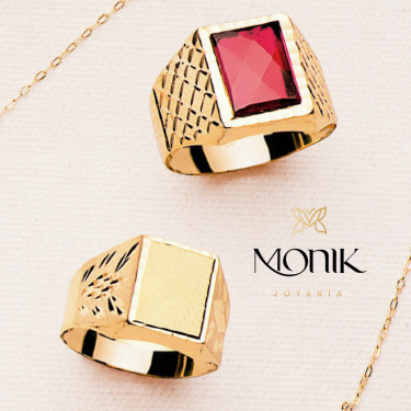 Anillos Sello Oro 18K Hombre Monik Joyería Zafra